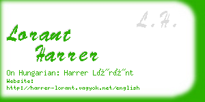 lorant harrer business card